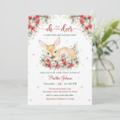 Jote Noël Oh Deer Baby shower Invitation (Debout devant)