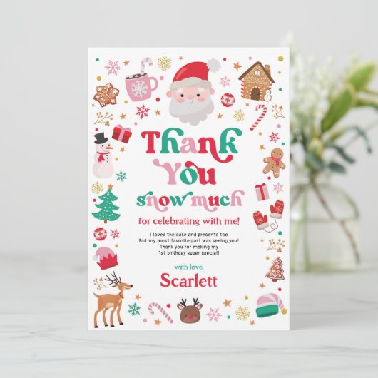 Jote Noël Père Noël Anniversaire de enfant Carte d (Debout devant)