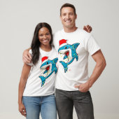 Jote Père Noël Shark Lights Noël Homme T-shirt (Unisexe)