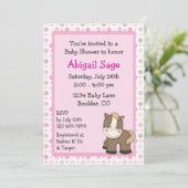 Jote Pony Baby Shower Invitations pour les filles (Debout devant)
