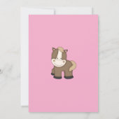 Jote Pony Baby Shower Invitations pour les filles (Dos)