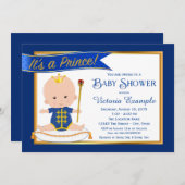 Jote Prince Baby Shower Invitations (Devant / Derrière)