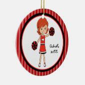 Jote Red Haired Pom-pom girl Ornement de Noël (Droite)