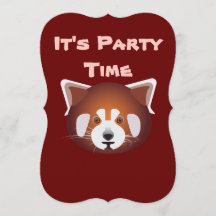 Jote Red Panda Invitation Anniversaire