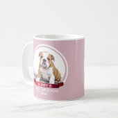 Jote rose chiot 1er Noël Chien Photo Mug (Devant gauche)