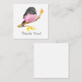 Jote Rose Robin Bird Merci Carte de note (Devant / Derrière)