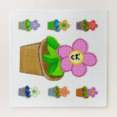 Jote Rosy Posy Posé Fleurs Carré Jigsaw Puzzle (Horizontal)