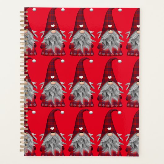 Jote Rouge Buffalo Plaid Gnome de Noël  (Devant)