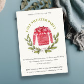 Jote Rouge Vert Vilain Sweater Noël Invitation de 