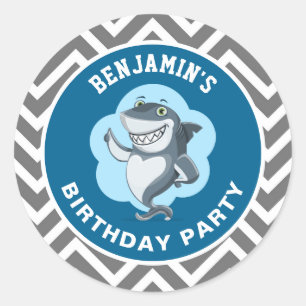 Jote Shark Anniversaire Fête Favoriser Sticker