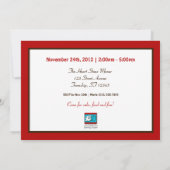 Jote Singe Rouge Invitations de fête d'anniversair (Dos)