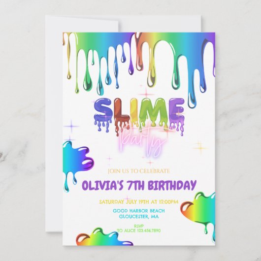 Jote Slime Invitation Anniversaire (Devant)