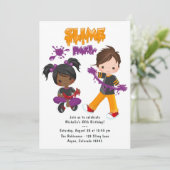 Jote Slime Party Invitation d'anniversaire (Debout devant)