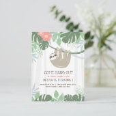 Jote Sloth Tropical Palm Feuilles Invitation d'ann (Debout devant)