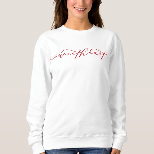 Jote Sweetheart Script Valentine's Day Sweatshirt (Devant)