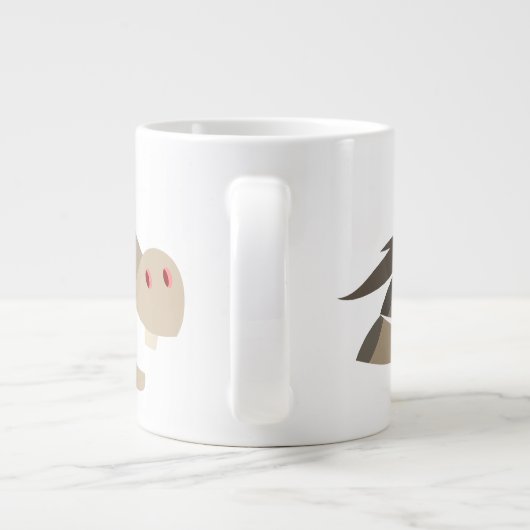 Jote Swift Cartographie Cheval Jumbo Mug (Dos)