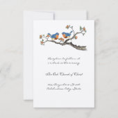 Jote Vintage Bluebirds Invitations de mariage (Devant)