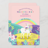 Joty Unicorn Invitation (Devant / Derrière)