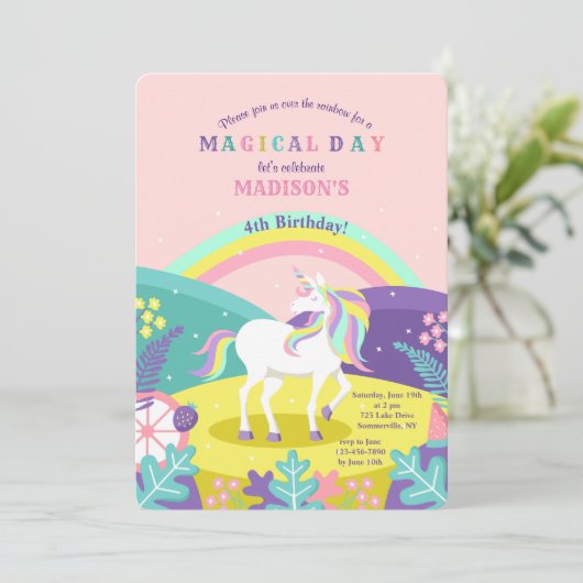 Joty Unicorn Invitation (Debout devant)