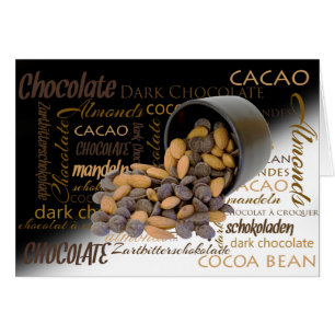 Jou Chocolate Bits Amandelen Word Cloud denkend