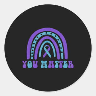 Jou Preventie Week van Zelfmoordpreventie Mentale  Ronde Sticker