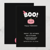 Joue BOO ! Invitation du parti Halloween (Devant / Derrière)