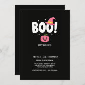 Joue BOO ! Invitation du parti Halloween (Devant / Derrière)