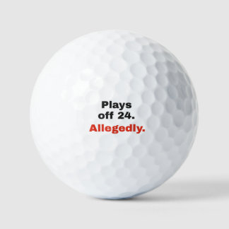 Joue en dessous de 24, soi-disant : Balles de golf