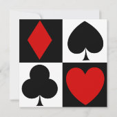 Jouer à Card Suites Casino Poker Party Invitations (Dos)