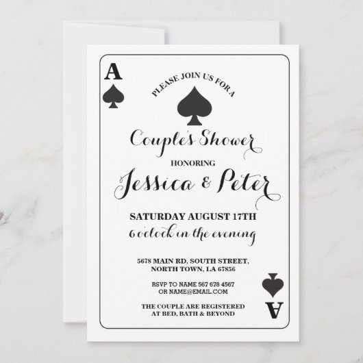 Jouer à la carte Ace ou au Invitation King Queen L (Devant)