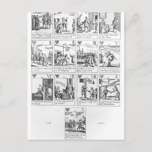 Jouer aux cartes anti-catholiques commémorant (Devant)