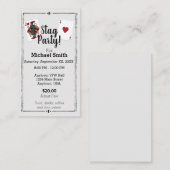 Jouer aux cartes Billet de la fête de stade (Devant / Derrière)