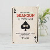 Jouer aux cartes invitation à la fête (Debout devant)