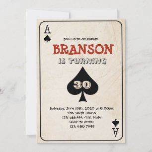 Jouer aux cartes invitation à la fête