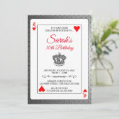 Jouer aux cartes Invitation d'anniversaire (Debout devant)