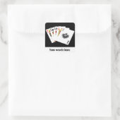 Jouer aux cartes jeu personnalisable autocollant (Sac)