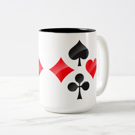 Jouer aux cartes - Mug (Devant droit)