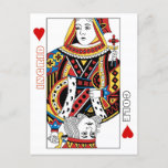 Jouer aux cartes Reine   Roi des Coeurs Enregistre<br><div class="desc">Illustration colorée et audacieuse du roi et de la reine de coeur conçue sur mesure Mariage Enregistrer la date Cartes postales. Vous et vos invités apprécierez cette carte d'invitation ludique et unique à thème Las Vegas ! (Vous pouvez trouver les essentiels et les faveurs mariages correspondants dans ce magasin, le...</div>