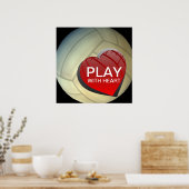 Jouer avec les filles du coeur Poster de volley-ba (Cuisine)