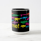 Jouer avec moi ! mug - noir-multicolore (Centre)