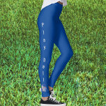 Jouer Ball Baseball Sporty Leggings Bleus<br><div class="desc">Les leggings Blue Play Ball avec deux impressions de baseball blanc avec couture rouge sont amusants et des leggings flirts. Ces leggings sportifs chics peuvent être customisés dans différentes couleurs de base et le texte de ces leggings sportifs peut être personnalisé selon votre style. Amusons-nous et jouons au bal !...</div>