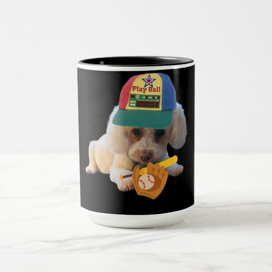 Jouer Ball Poodle Combo Café Mug (Centre)