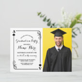 Jouer Carte Ace of Spades Vegas Graduation Photo (Debout devant)