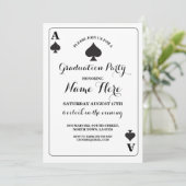 Jouer carte Ace of Spades Vegas Invitation de dipl (Debout devant)