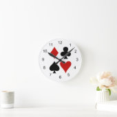Jouer Carte Convient Design Horloge murale (Maison)