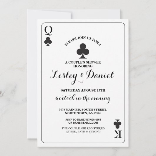 Jouer Carte Couples Fiançailles Ace Vegas Spade (Devant)