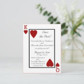 Jouer Carte King/Queen Enregistrer la date (Debout devant)