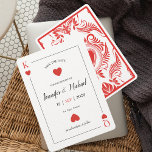 Jouer Carte Las Vegas Mariage Enregistrer la date<br><div class="desc">Présentez l'invitation ultime pour votre mariage de destination Las Vegas - un Save the Date qui ressemble à une carte à jouer! Avec son design audacieux et accrocheur, cette invitation saura ravir vos invités pour le grand jour. Avec ses pique-niques, ses coeurs, ses clubs et ses diamants, cette invitation est...</div>