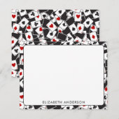 Jouer Carte Motif Casino Thème Note Cartes (Devant / Derrière)