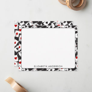 Jouer Carte Motif Casino Thème Note Cartes